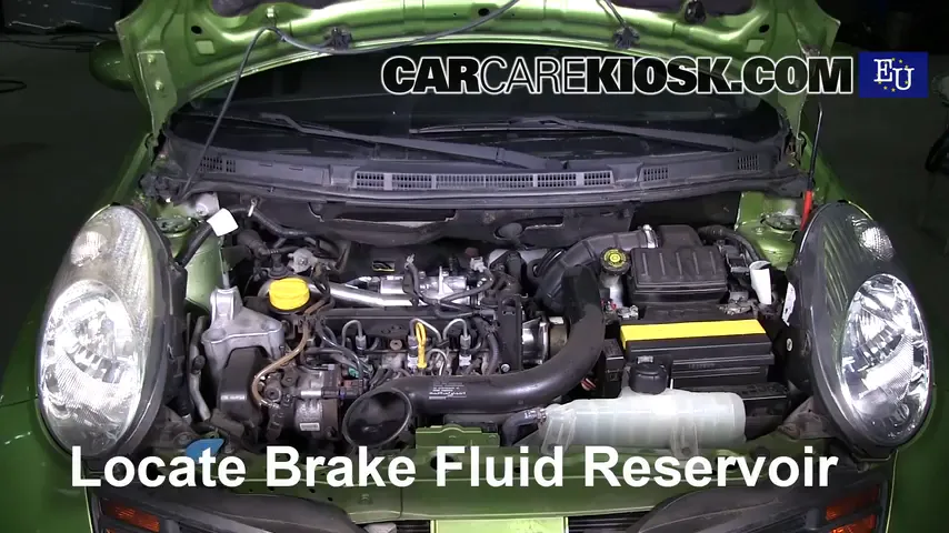 2005 Nissan Micra dCi 1.5L 4 Cyl. Turbo Diesel Liquide de frein Ajouter du liquide